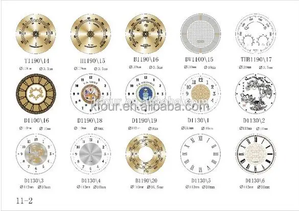 KFOUR D720-1 Aluminum/PVC wall clock dial clock face from Chinese