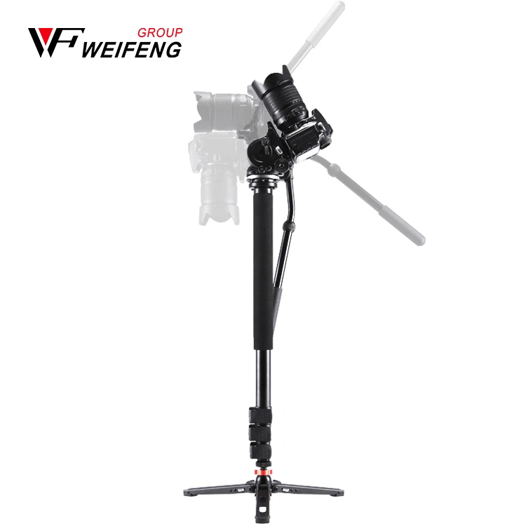 Tripo factory Weifeng WF-500S professional high quality  Aluminum Alloy  Monopod  with Fluid Damping Head