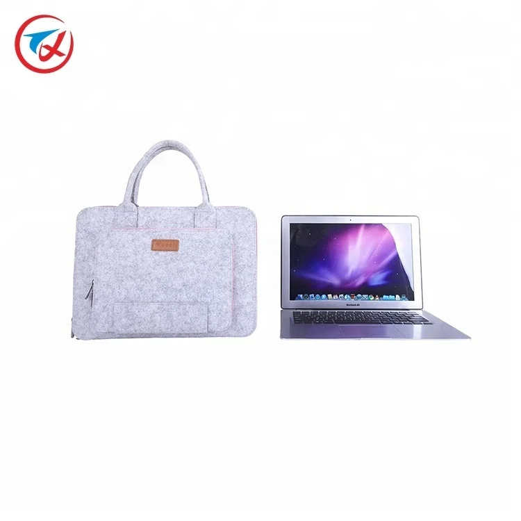 
19 inch cheap prices popular grey color felt laptop bag in china 
