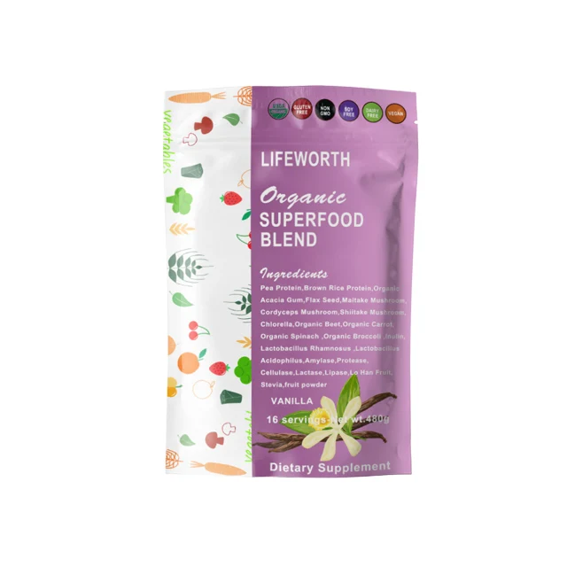 Lifeworth green superfood mix meal replacement powder
