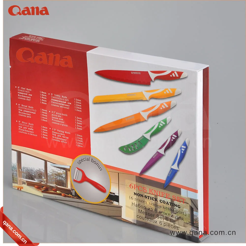 QANA Factory Wholesale OEM high quality damascus Stainless Steel swiss Kitchen butcher knife magnetic block cleaver knife