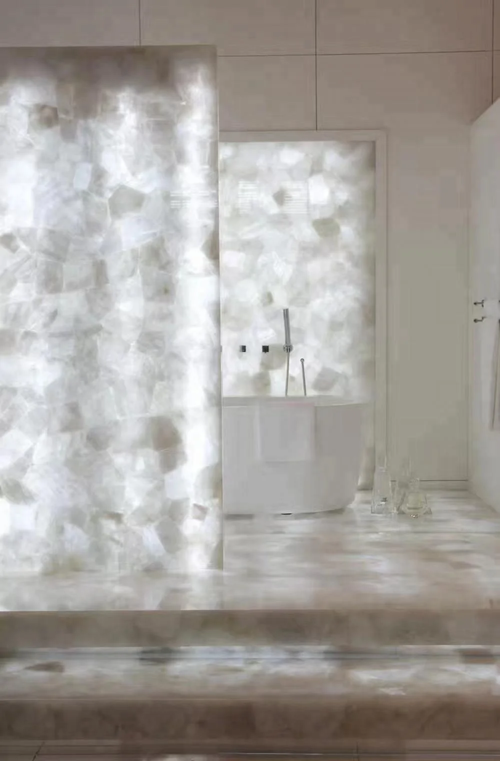 
Palatial architecture decoration natural white crystal gem stones 