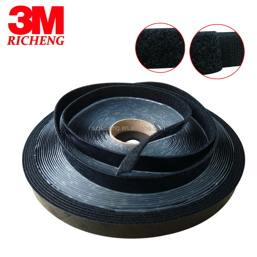 3M hook and loop belt buckle SJ3571 and SJ3572, Loop and Hook 3M original Tape black 1in * 50 yards black hook loop fastener tap