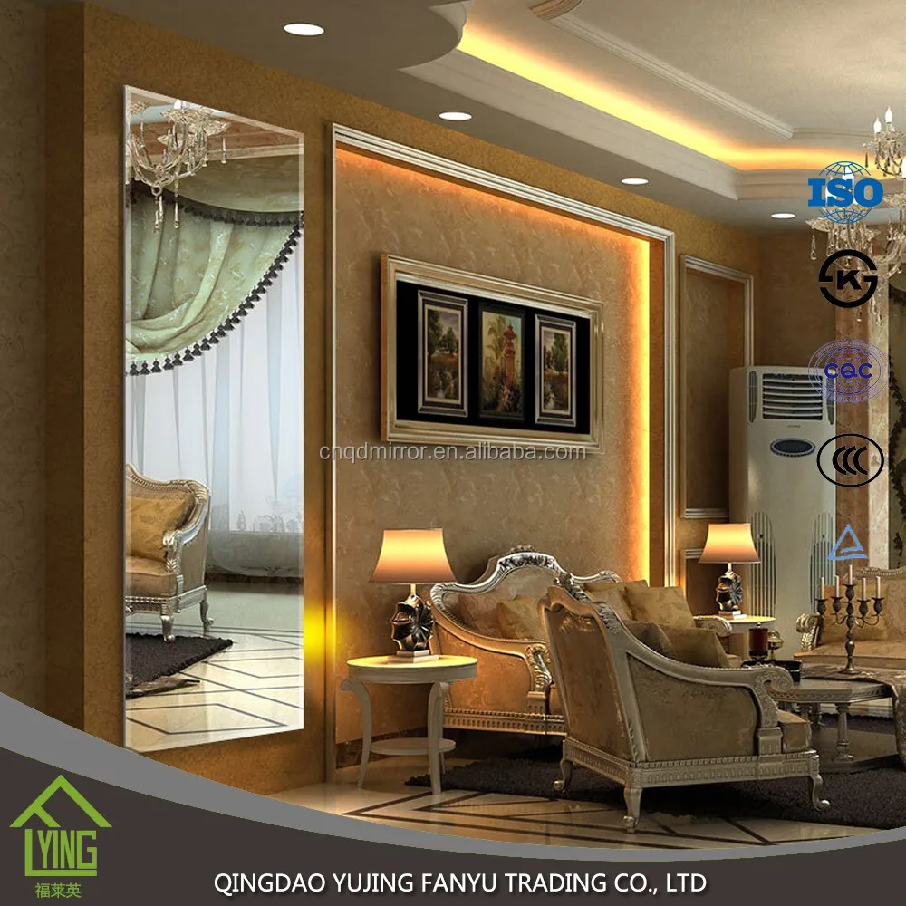 Wholesale 1.8mm 2.7mm 3mm 4mm 5mm 6mm silver mirror with high quality for home decoration.