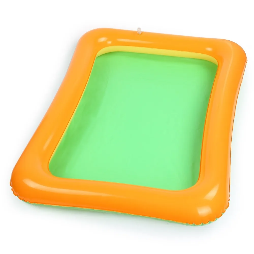 Kids Indoor Playing Plastic Mobile Table Sand Clay Color Mud Toys Inflatable Sand Pool Floating Tray