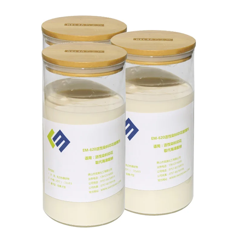 
Synthetic liquid reactive dyes printing thickener EM-620 replacement of sodium alginate 