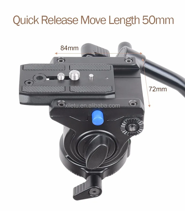 XILETU LS-4 Handgrip Video Photography Fluid Drag Hydraulic Tripod Head