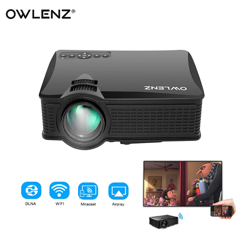 2018 popular mini portable multimedia projector connecting mobile phones