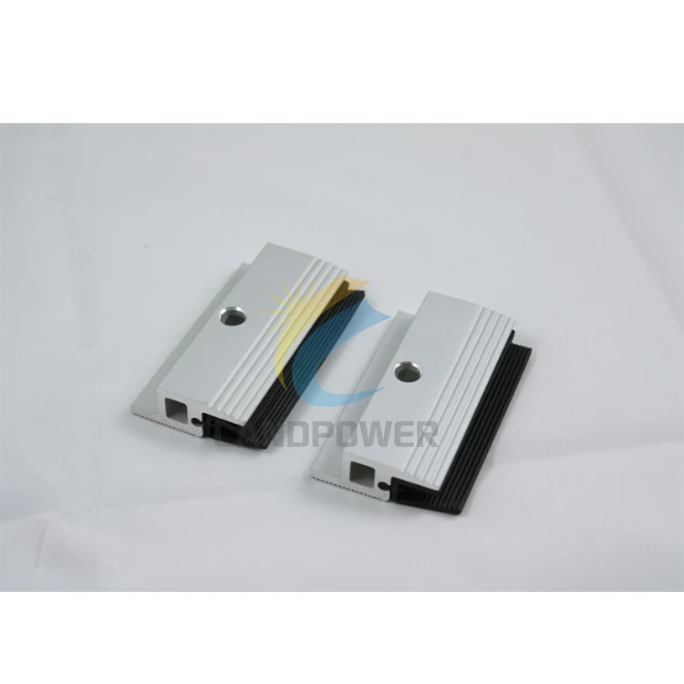 Landpower hot sell aluminium thin film solar panel clamps thin film mid/end clamp for frameless solar panel