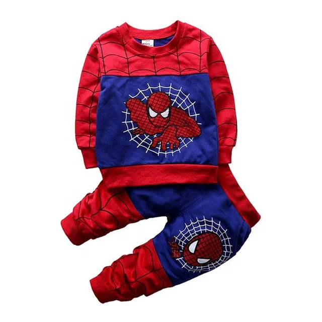 Autumn spiderman new three-piece suit for children ages 1-4 Factory Price