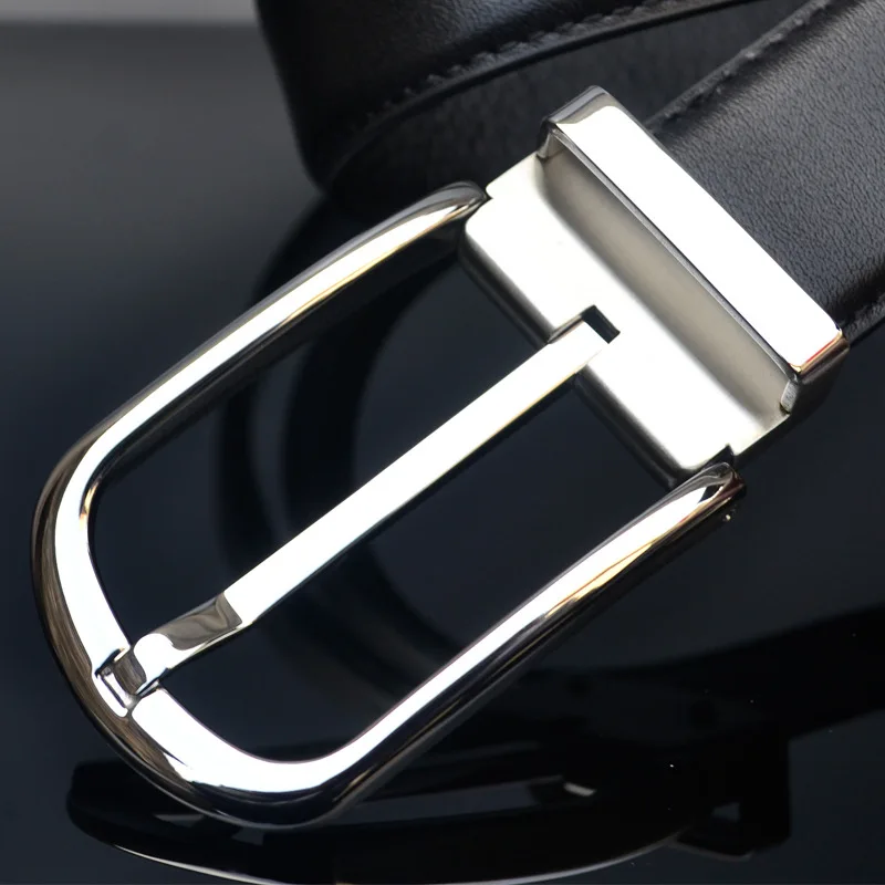 2020 New Arrival Men Italian grain Leather Belt for men  with stainless steel buckle