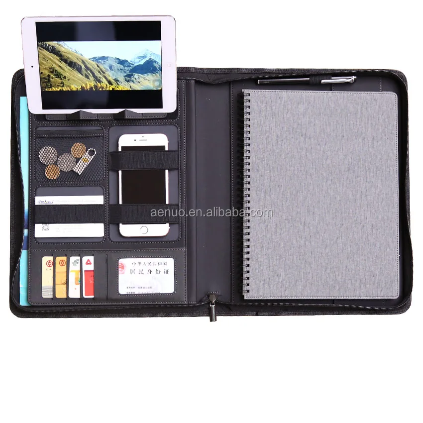  VIP-подарок внешний аккумулятор формата А4 из искусственной кожи держатель для документов портфель с лазерным логотипом