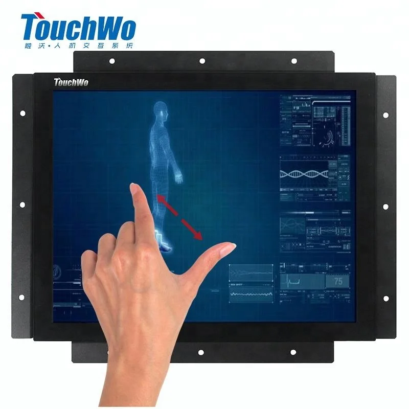 17 inch full hd 1280*1024 open frame embedded industrial touchscreen monitor / all-in-one touch screen panel pc laptop computer
