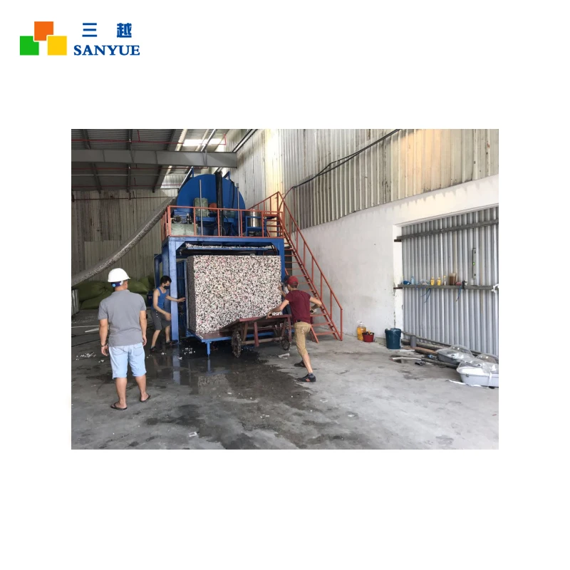 With Steaming And Weighing System Waste Foam Rebonded Sponge Machine