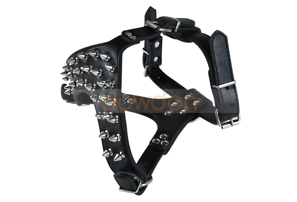 Fashion Leather Spiked Dog Harness for Pitbulls