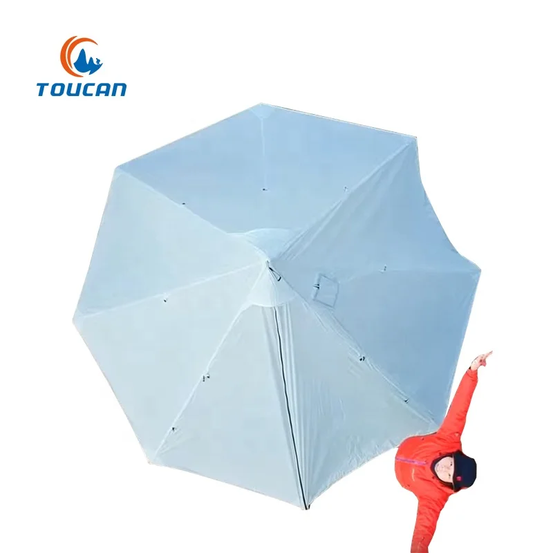 
2-3 People Hiking Outdoor Windproof Ultralight Pyramid Cone Wood Stove Warm Tent 