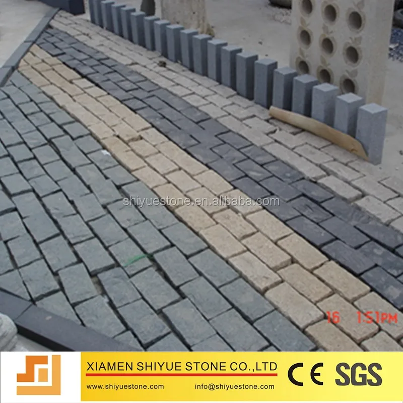 G654 granite cube stone paving
