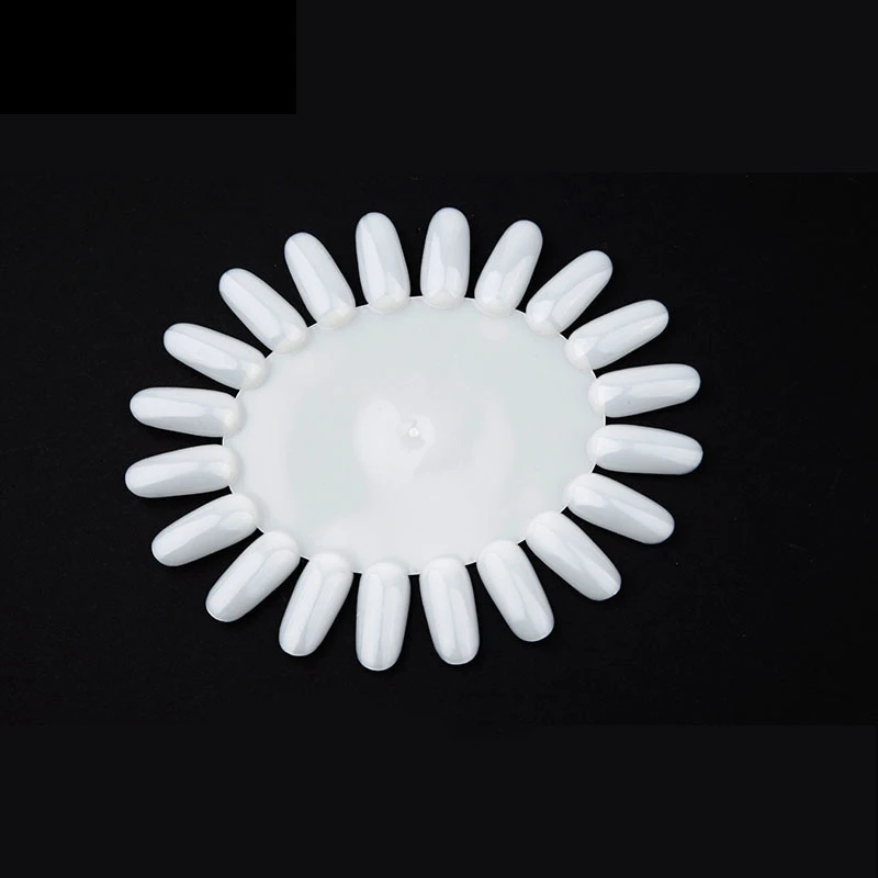 10pcs Oval Nail Art Display Transparent Natural Polish Color Chart