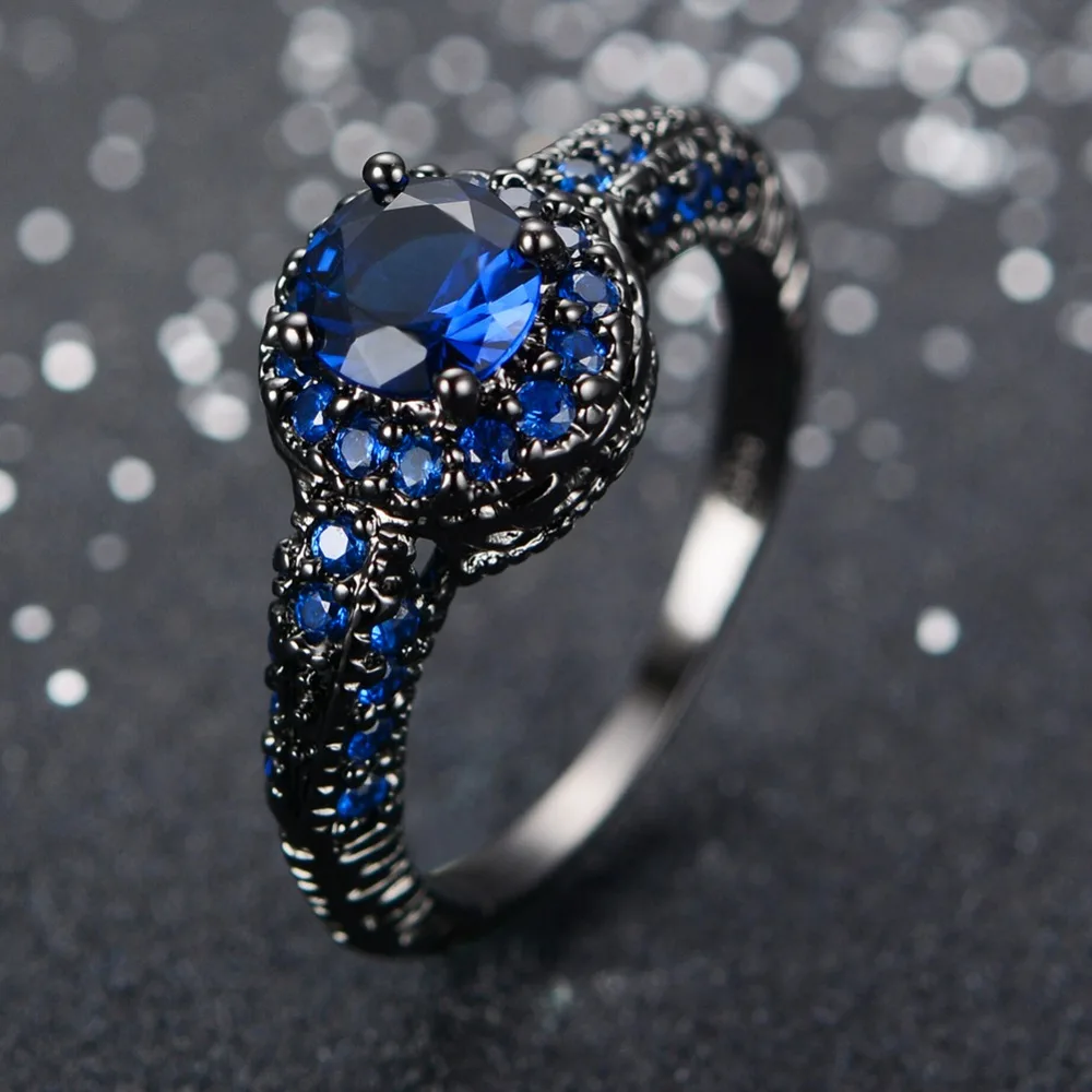 Buy Fashion Blue Sapphire Female Ring