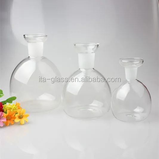 china wholesale super transparent hand made blown decorative glass vinegar condiment bottle for olive oil kitchen use