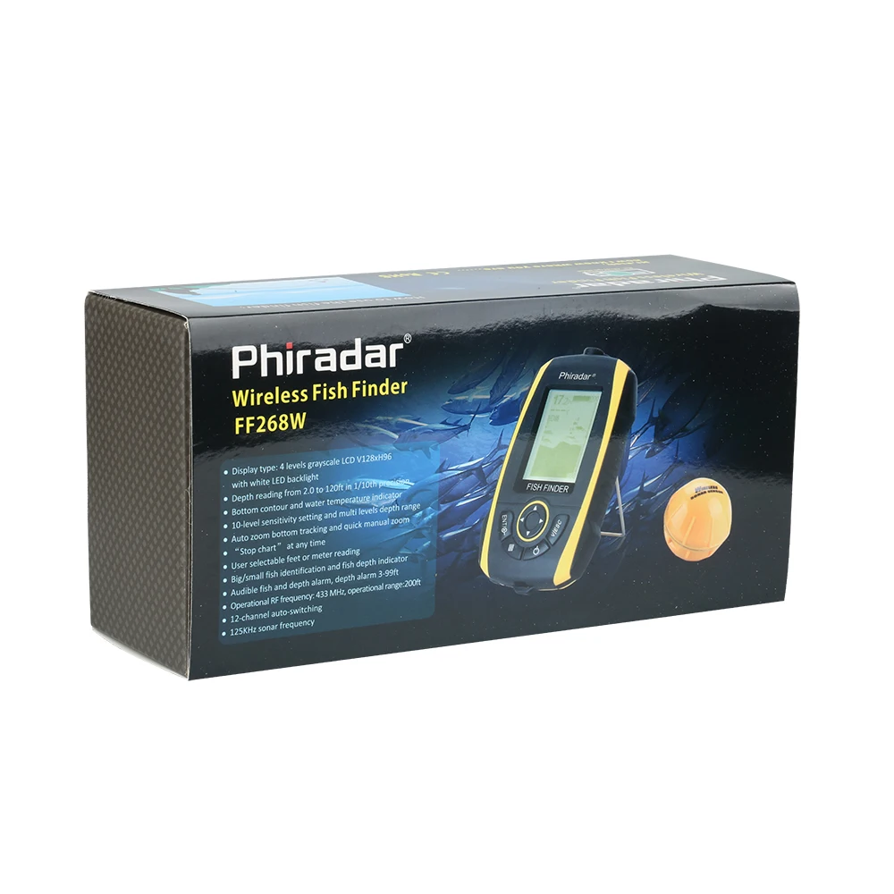 Phiradar portable wireless fish finder color fish finder