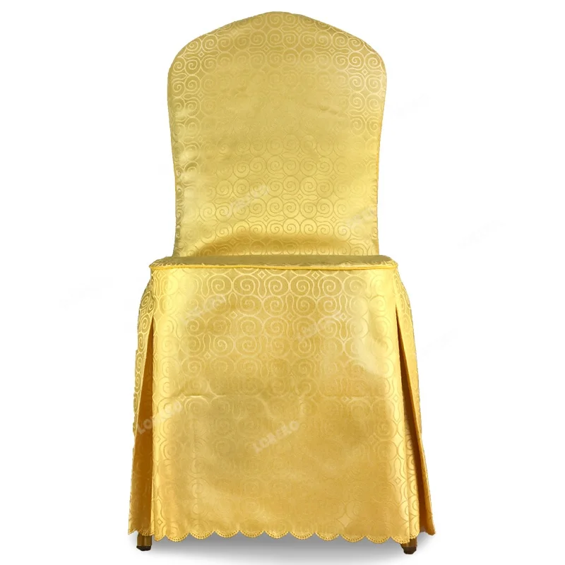 Lorero factory Jacquard Plain polyester banquet hotel  Wedding Chair Covers