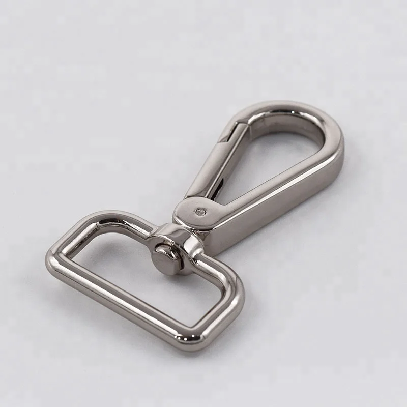 1 Inch Metal Buckle Guangzhou Manufacture Bag Parts Fitting Metal Snap D Ring Hook For Sling Bag