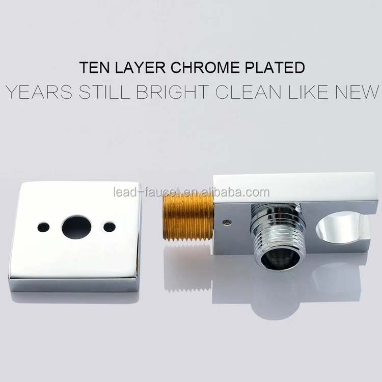 Bathroom Faucet Accessories All Brass Concealed Installation Shower Bracket Holder With Water Outlet / Elbow