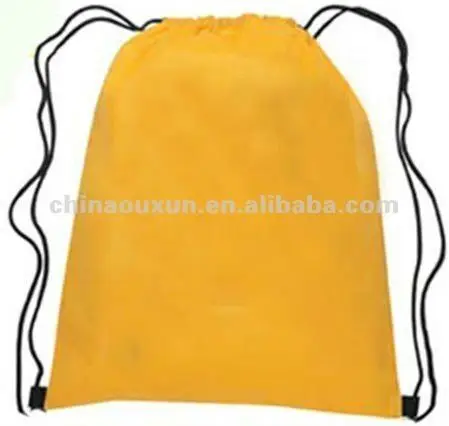 
Hot sale nylon 190t 210D polyester drawstring backpack, drawstring rucksack bag for gym 