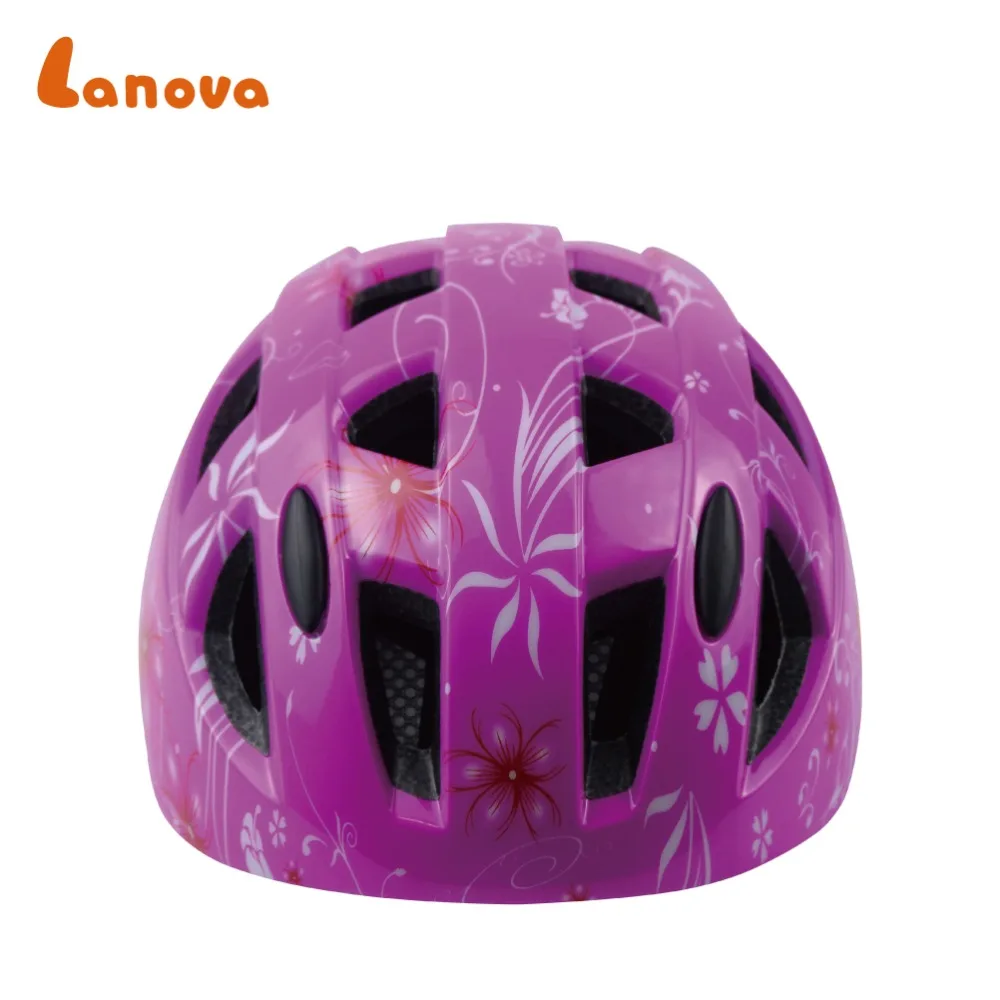 Colorful Floral Patterns High Quality Breathable Protective Impact Resistance Children Bicycle Helmet Custom  Bike Helmet