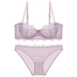 women ultra-thin inner wear sexy lace see through bra panty set bra panty set girls womens hot bra set sexy plus size
