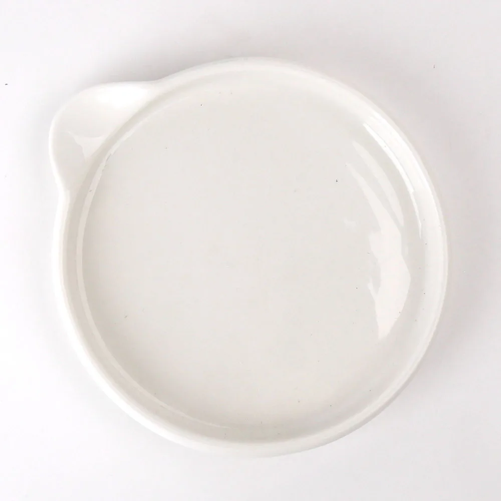 5 inch White Ceramic Porcelain Coffee Tea Bag Rest Holder Dishes Plates