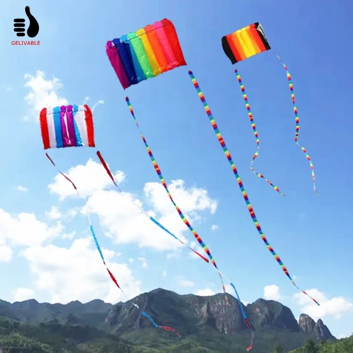 Single line easy flying rainbow power sled kite