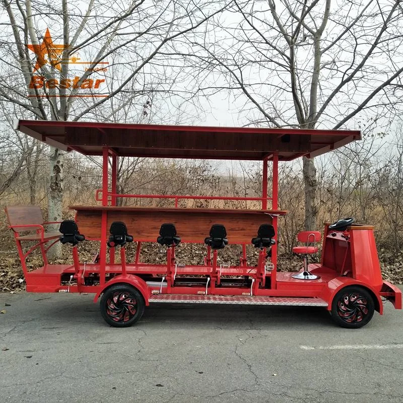 tourist pub beer team tour pedal electric mini bus party bike