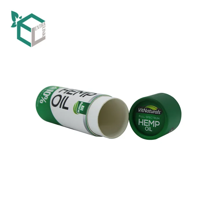 High Quality Food Grade Cylinder Paper Storage Hemp Oil Mini Box