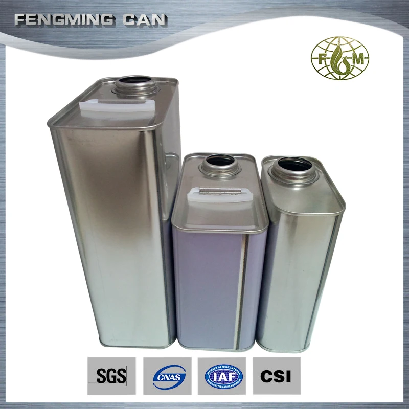 3liter metal material plain jerry tin can for engine oil packaging