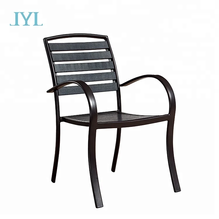 low price aluminum wpc  outdoor chair plastic wood teak garden chair