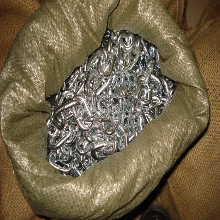 Welded industrial galvanized cow link chain