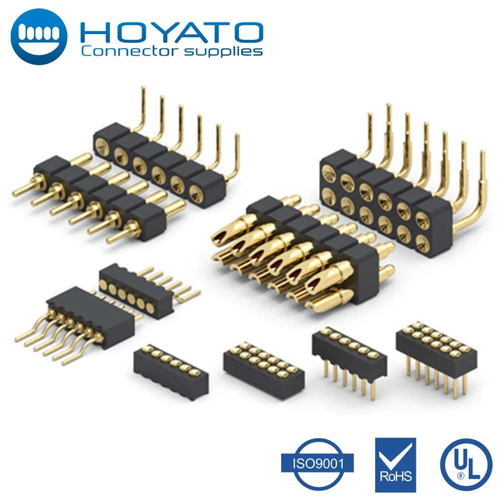 High quality SMT spring loaded 2.54mm pitch magnetic pogo pin battery connector