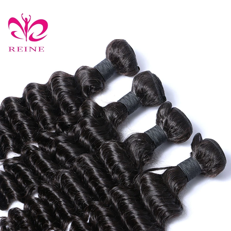 Main product natural style deep wave hair extensions 100% Cambodian human remy hair super double drawn weft hair