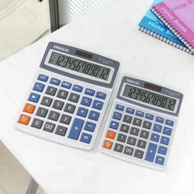 OSALO 12 цифр электронный калькулятор большой дисплей калькуляторы новая модель настольного калькулятора смарт-офисные принадлежности
