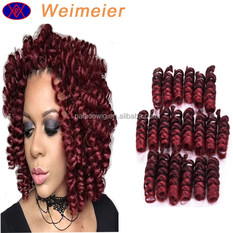 High Temperature Fiber Jumpy Wand Curl Twist Crochet Braid Jamaican Bounce African Synthetic Braiding Hair