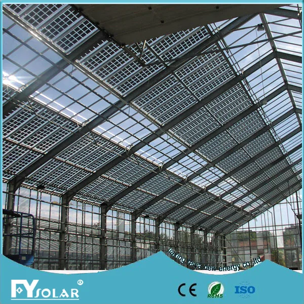 double glass solar panel bipv transparent pv module