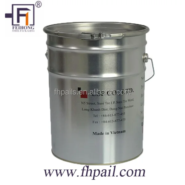 
wholesale 18L tin steel bucket /pail used for Metal primer Paint/oil /chemical/solvent 