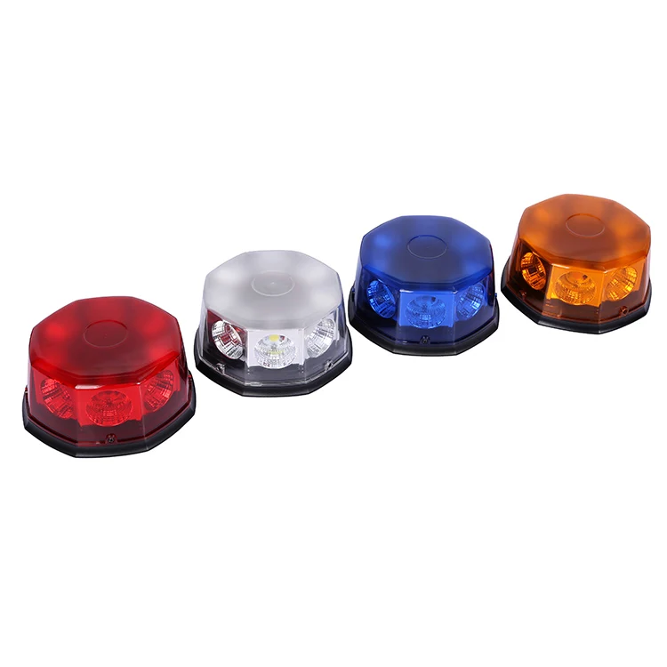 DC 12V 24V Led amber Road safety traffic emergency warning magnetic rotating beacon