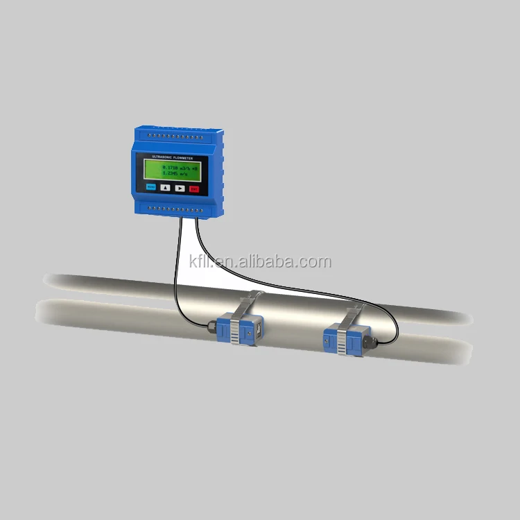 Wall mounted ultrasonic smart clamp on ultrasonic low cost flow meter Modular ultrasonic intelligent flowmeter