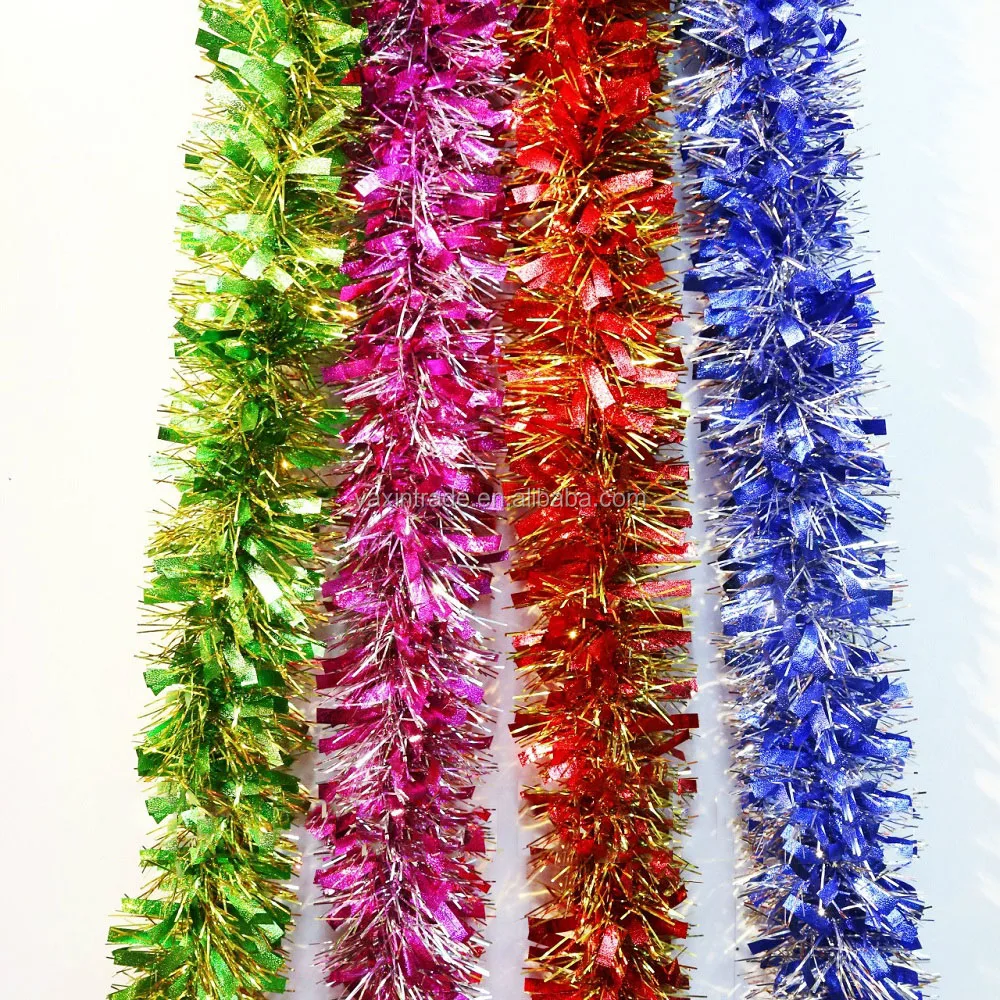 Hot sale New products Christmas tree decorations glitter Garland party Tinsel Garland