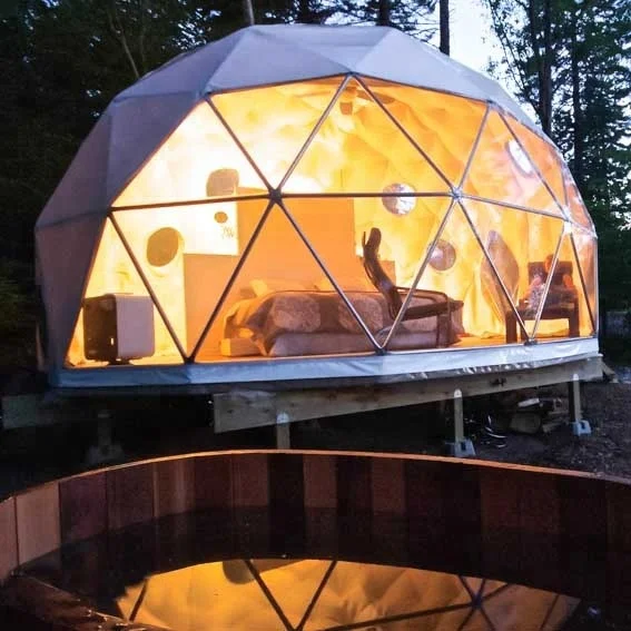 Luxury geodesic dome tent house for camping glamping