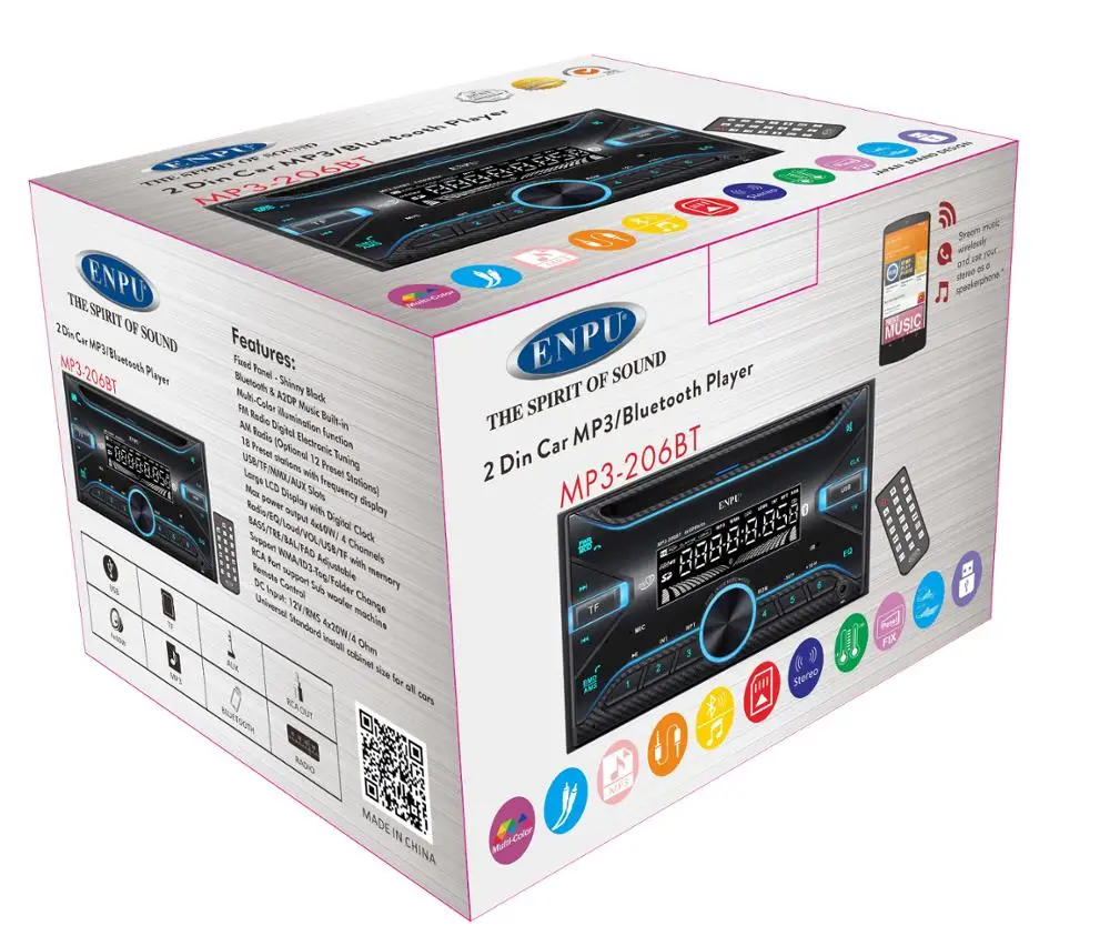Универсальный Автомобильный MP3 стерео аудио медиаплеер 2/двойной Din