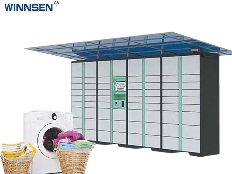 Popular sale self-help laundry locker dry cleaning online order management with remote door control and SMS function